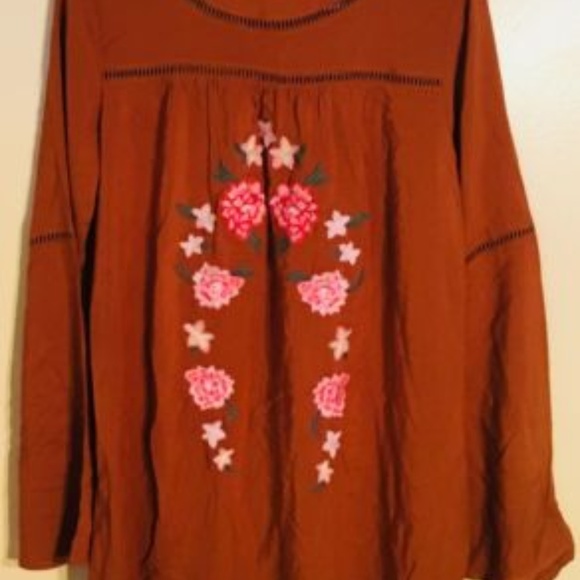 Rust w/flowers Xhilaration Sz Small dress - Picture 3 of 5